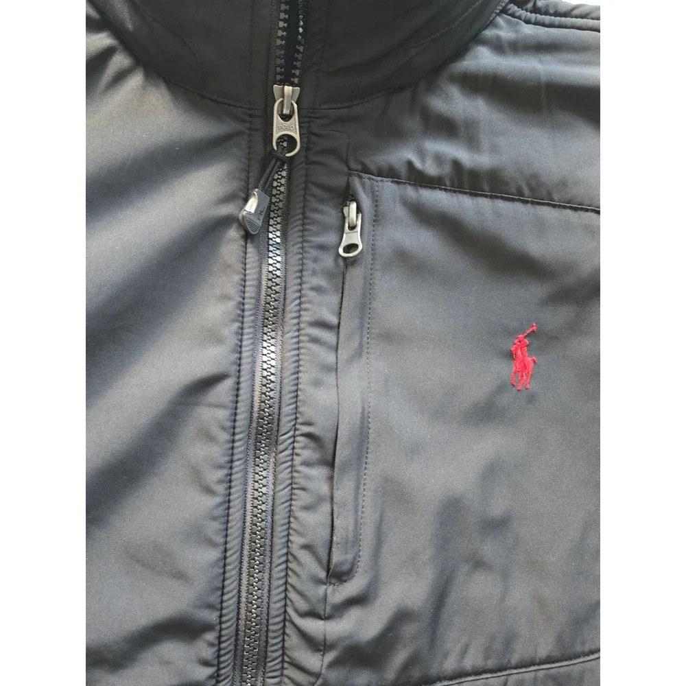 Vintage Polo Ralph Lauren Polartec Fleece Jacket Men Size Large Denali Black